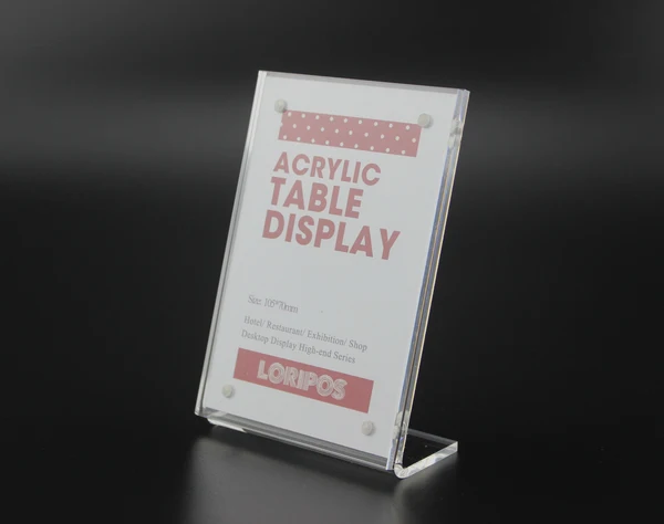 105*70 мм L Сильный магнитный знак Стенд дисплея акриловый вертикальный стол