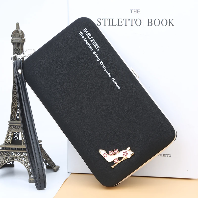 Модный женский кошелек на высоком каблуке с ручкой запястье чехол для телефона