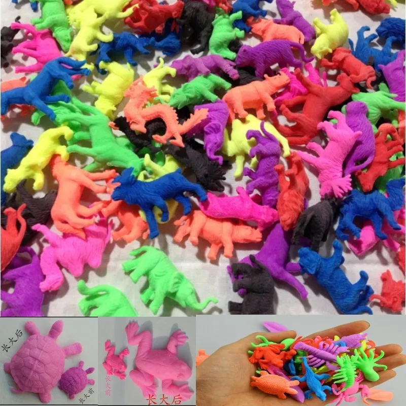 

5PCS 2017 Novelty water grow up ocean animal rose flower fish for child educational toys kids immagination toys free shipping