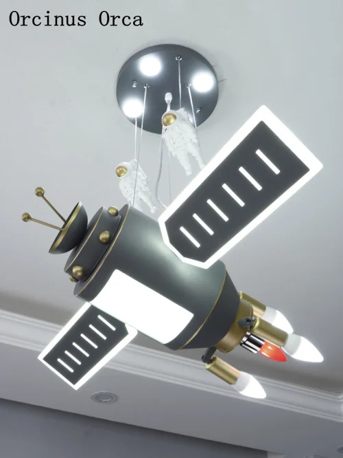 Мультяшная креативная спутниковая Люстра для мальчиков спальни детской комнаты