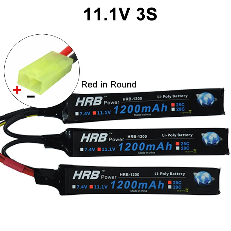 3S F-red in round HRB RC Lipo Батарея 2S 3S 7,4 V 11,1 V 1200 мА/ч, 25C Tamiya по супер скидке разъем страйкбол пистолеты безопасная сумка огнеупорный мешок для RC автомобиль радиоуправляемого летательного аппарата fpv - Цвет: 3S F-red in round