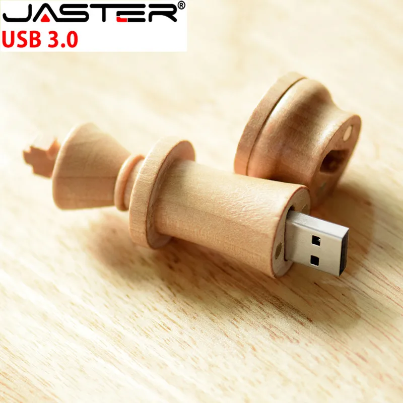 JASTER хит продаж USB 3 0 деревянный международный шахматный флеш накопитель 4 ГБ 16 32 64