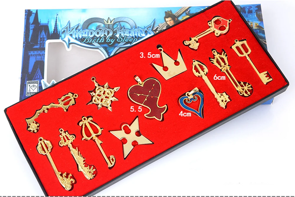 Kingdom Hearts 13 шт./компл. Kingdom Hearts II ключ ожерелье «Лезвие» кулон+ брелок+ набор оружия