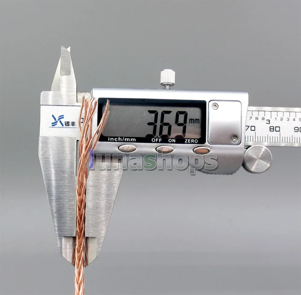 LN006145 медный Litz 8 Core OCC посеребренный провод для наушников Shure Fostex QDC ue 1964