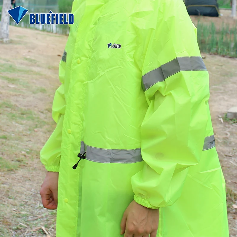 Bluefield Unisex Reflective Outdoor Backpack Raincoat Rain Cover One-piece Rain Poncho Cape Jacket For Hiking Camping Cycling