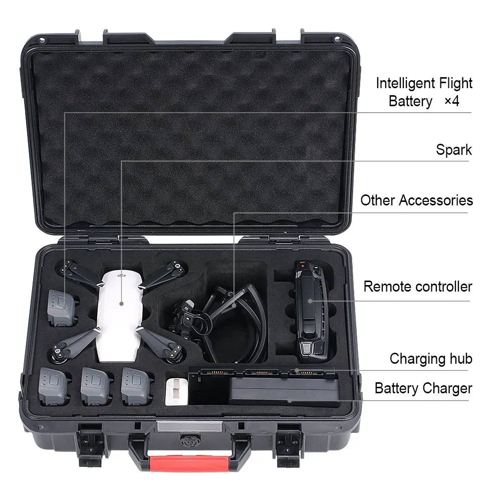 Smatree дорожная Водонепроницаемая жесткая коробка для DJI Spark Drone аксессуары Сумка