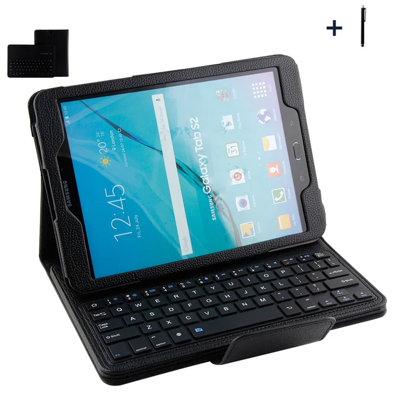 Bluetooth-клавиатура для Samsung Galaxy Tab S2 9 7 беспроводная клавиатура чехол планшета T810