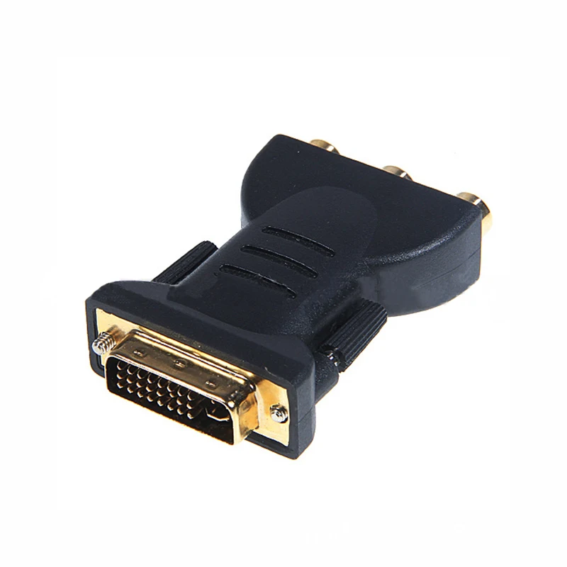 Larryjoe позолоченный DVI адаптер I 24 + 5 штекеров на 3 RCA компонентный дисплей PC HDTV
