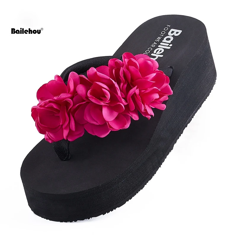 Bailehou/летние шлепанцы женские модные пляжная обувь на платформе прозрачные туфли