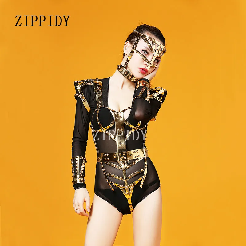 Luxury Pearls Rhinestones Chain Bodysuit Women Sexy Singer Performance Stage Wear Dance Costume Birthday Party NightClub Outfit