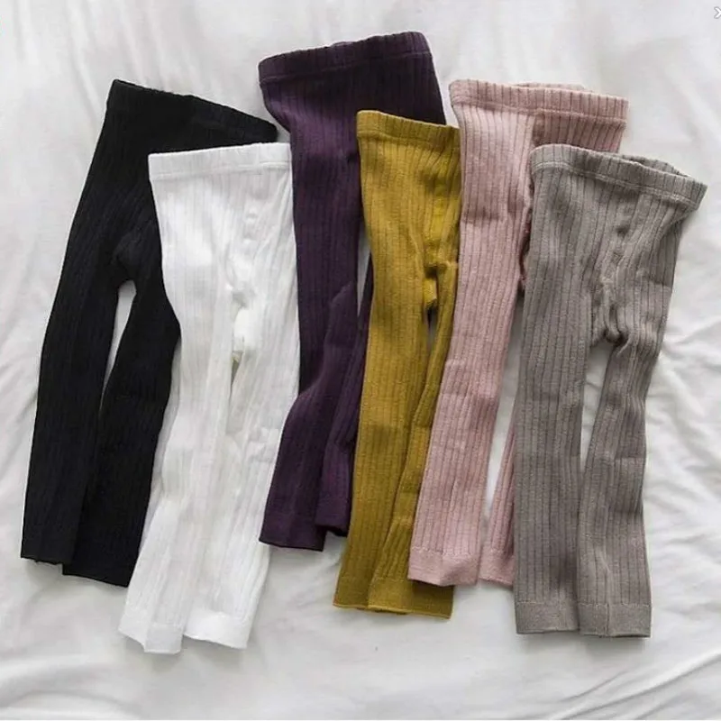 2018 новые леггинсы для девочек детские хлопковые полосатые с высокой талией