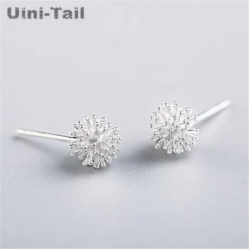 Серьги Uini Tail женские из серебра 925 пробы изящные украшения в виде одуванчика