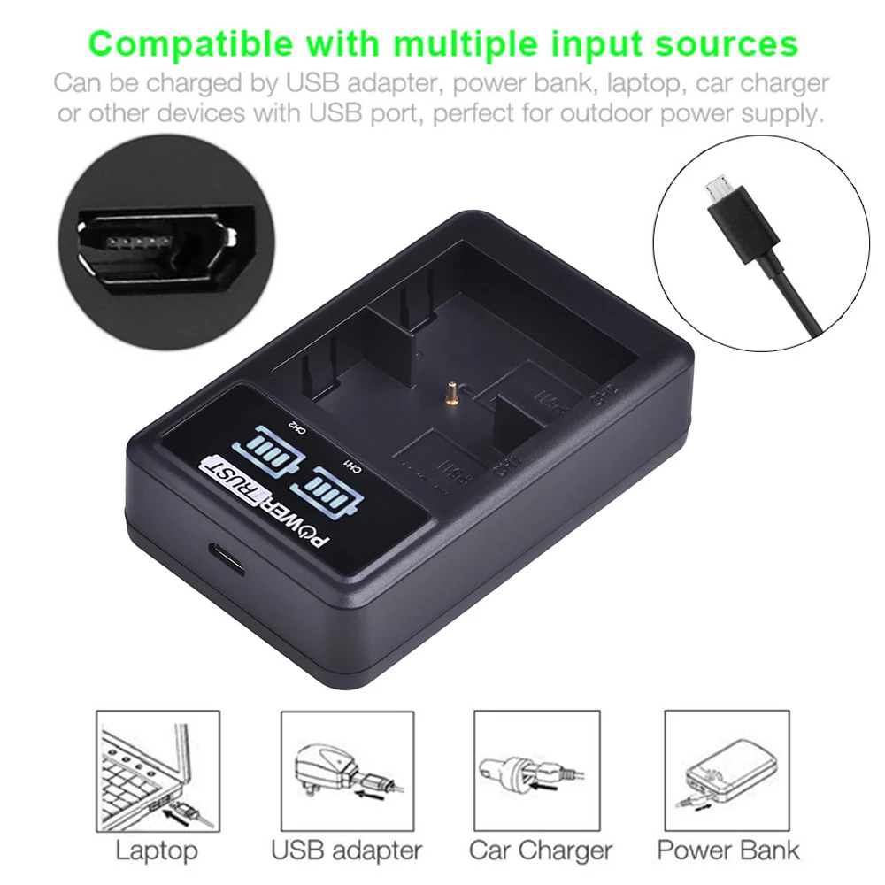 PowerTrust BP-511 BP-511A Камера в литий-ионная аккумуляторная батарея + светодиодный USB