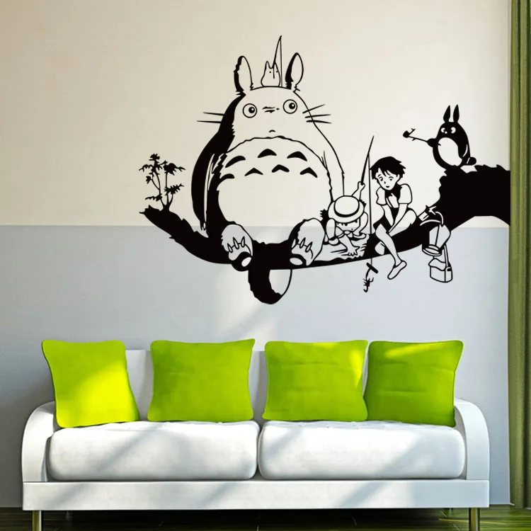Настенная Наклейка Totoro для детской комнаты Настенный декор художественный