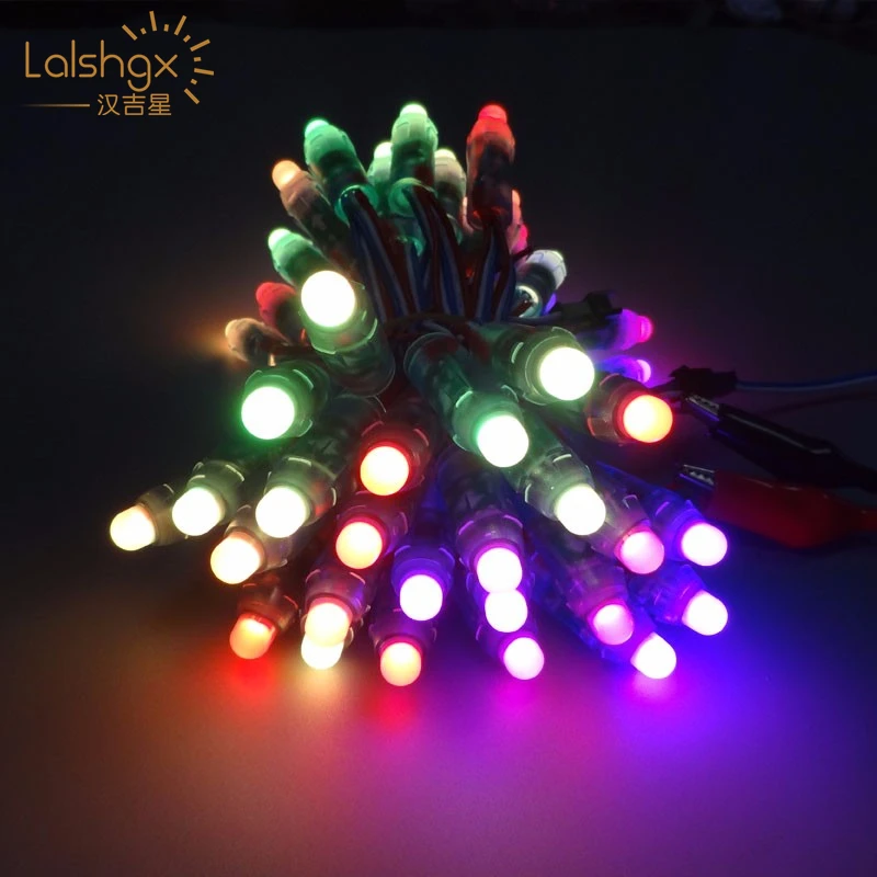 100 шт. DC5V/DC12V зеленый провод WS2811IC 12 мм светодиод с модулем RGB пиксельный светильник цифровой полный адресуемый RGB СВЕТОДИОДНЫЙ Пиксель Водонепроницаемый IP68