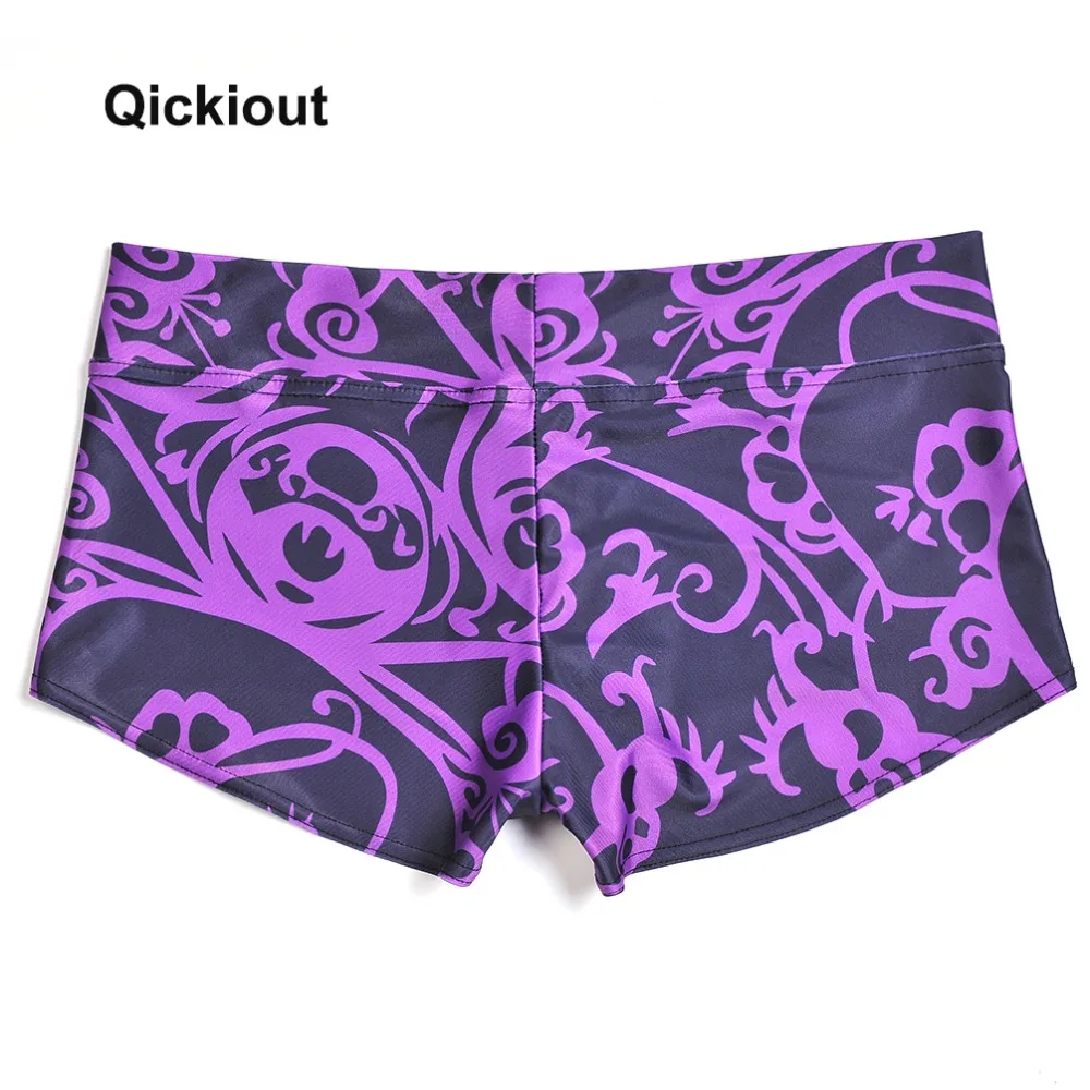 Шорты qickitout 2016 Летние Стильные женские шорты с высокой талией фиолетовые
