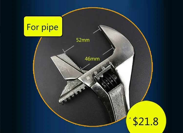 12-дюймовый гаечный ключ с широким горлышком регулируемый гайковерт трубный Sub 1