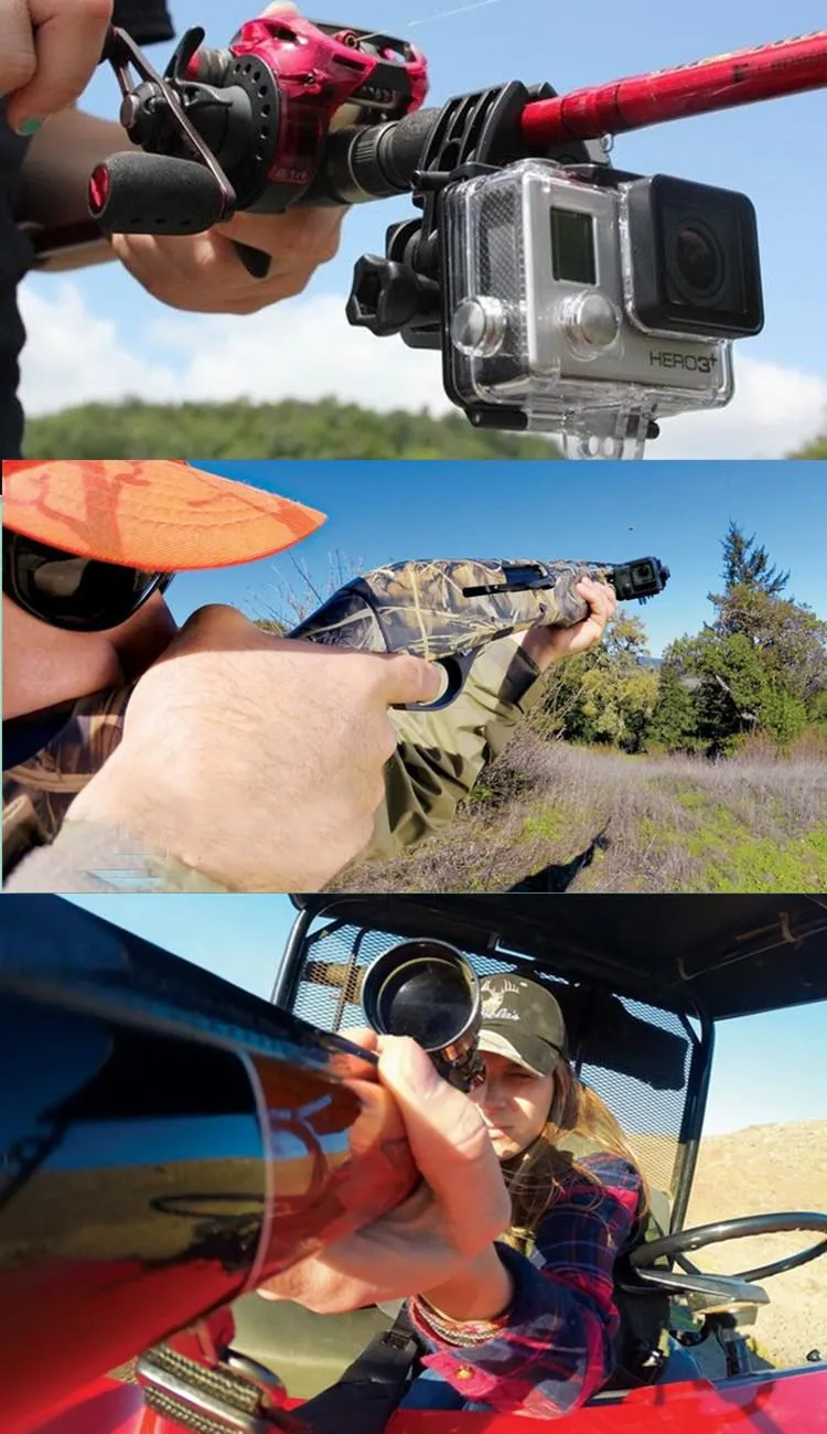 Go Pro Hero 4 5 3 Аксессуары для спортивной экшн-камеры SJCAM sj4000 sj5000 sj6000 Универсальный Фиксированный держатель крепление для Пистолеты для удочки стрел лука xiaomi yi