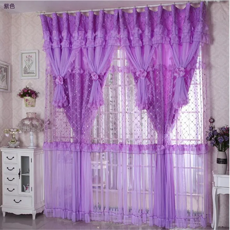 Роскошные КРУЖЕВНЫЕ ШТОРЫ горячая распродажа 3 шт. для гостиной девушек