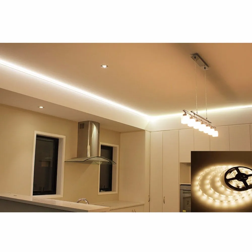 Светодиодный светильник 3014 smd 1020led 5 м водонепроницаемый IP65 и не водонепроницаемый IP20 DC 12V 3000K 6500K белый теплый белый
