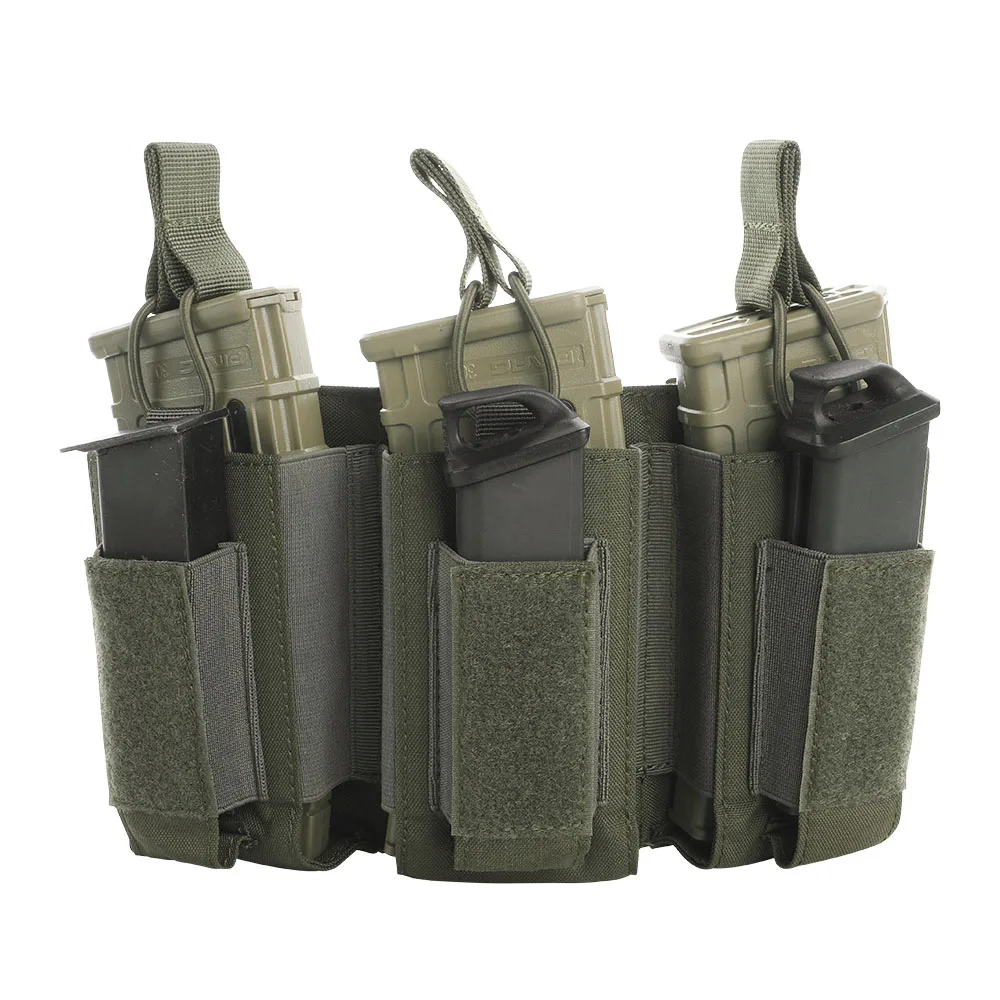 Отличные Элитные бизань тактический Molle Тройной Журнал чехлы AK M4 пистолет сумка военная армия пейнтбол игры аксессуары
