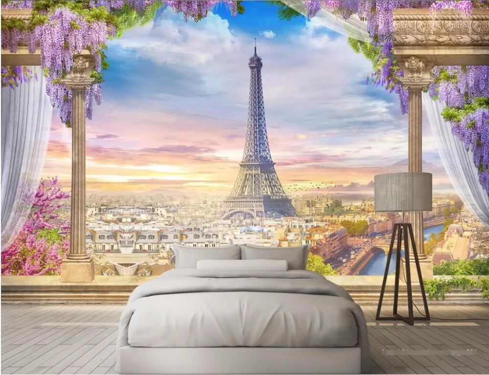 Настенные 3D-обои на заказ рисунок с изображением дворца римских колонн комнатный