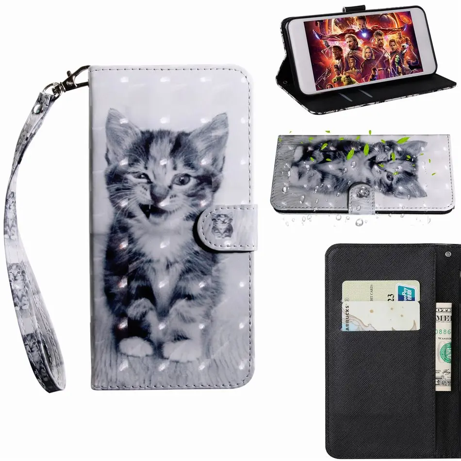 

Flower Owl Stand Case Leather For Xiaomi 5X 6X A1 A2 Max 2 Poco F1 Card Slot Luxury Photo Wallet Smartphone Covers Fundas DP29Z