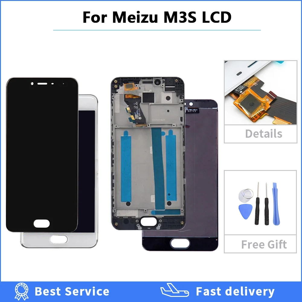 Оригинальный ЖК дисплей + рамка для Meizu M3 Note L681H экран Замена Digiziter Aseembly 5 ''ЖК