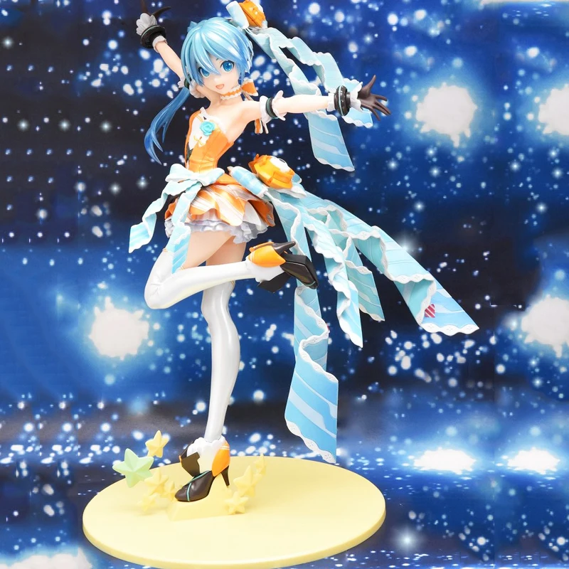 23 см аниме Volcaloid Hatsune Miku Orange Blossom принцесса ver ПВХ Фигурки игрушки Аниме Фигурки игрушки для детей Подарки для детей