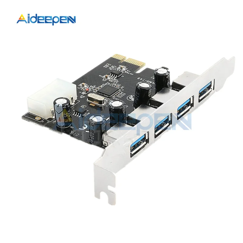 4 порта USB 3 0 PCI-e Плата расширения PCI express PCIe 2 5 Гбит/с адаптер концентратора USB3.0