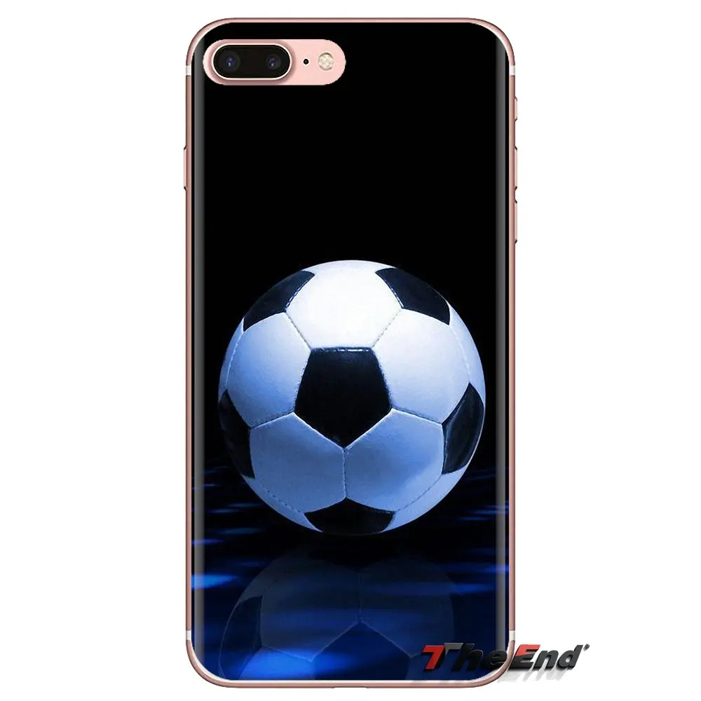 Футбольный мяч дизайн для iPod Touch Apple iPhone 4 4S 5 5S SE 5C 6 6S 7 8 X XR XS Plus MAX прозрачный мягкий