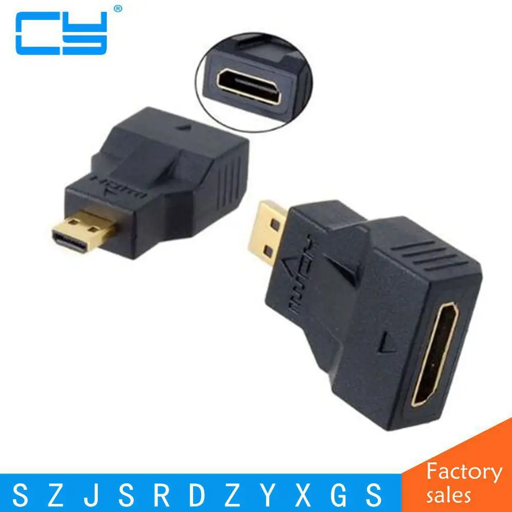 Микро HDMI-совместимый штекер-мини HDMI гнездо адаптер кабель Бесплатная доставка |