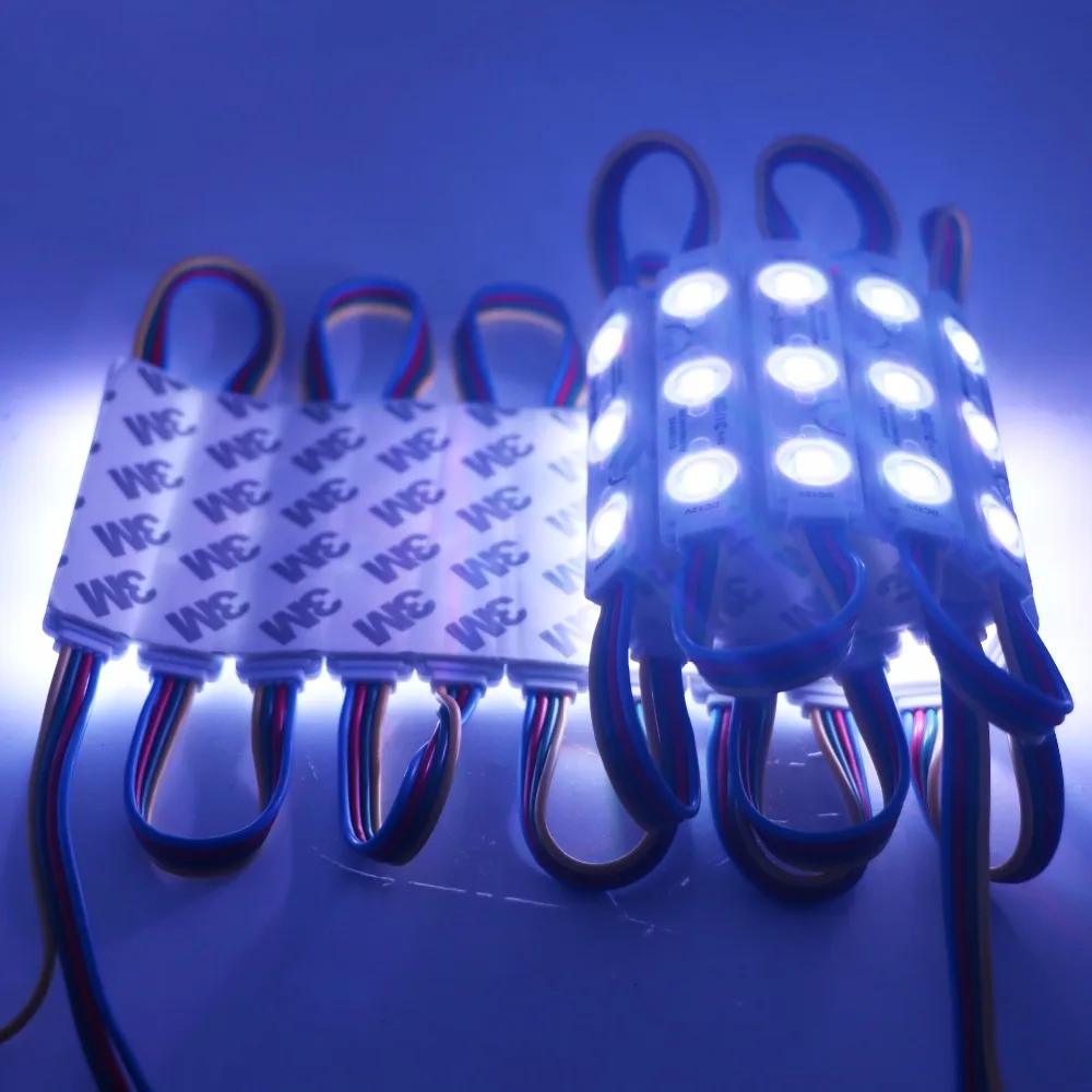 Супер яркий светодиодный модуль SZYOUMY 5050 RGB 3 светодиодных лампы водонепроницаемые