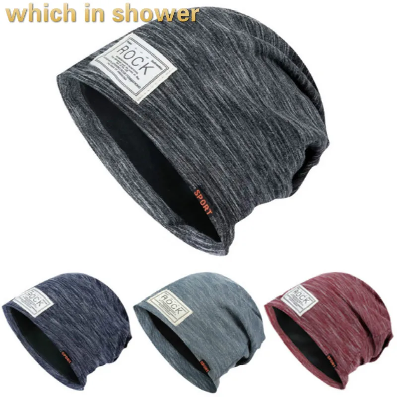 Мужская шапка тюрбан хлопковая Осенняя Skullies Beanie для спорта на открытом воздухе