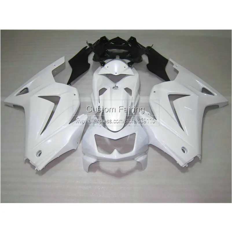 Литой под давлением обтекатель для Kawasaki 250r 2008-2012 2013 2014 ninja белый черный пластик