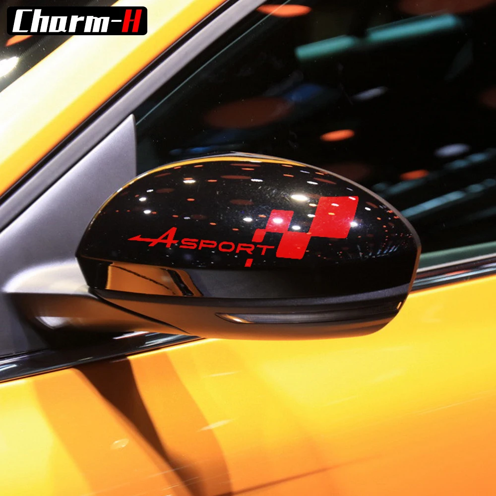 2 шт. отражающее зеркало заднего вида Виниловая наклейка для Renault Clio R S Twingo Megane Captur