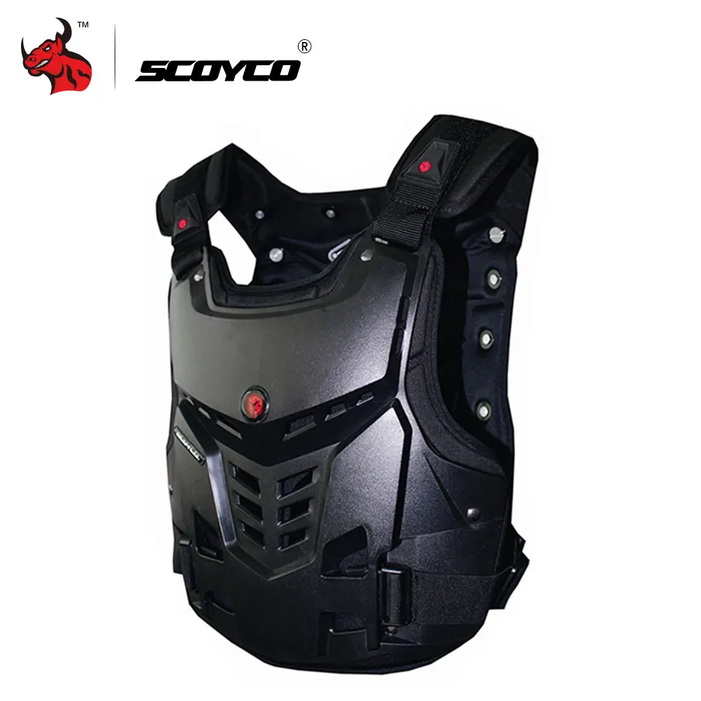 black vest SCOYCO мотоциклетный жилет мотоциклетный защитный мотоциклетный нагрудный протектор Броня мотокросса гоночный жилет Защитное снаряжение M-XL - Цвет: black vest