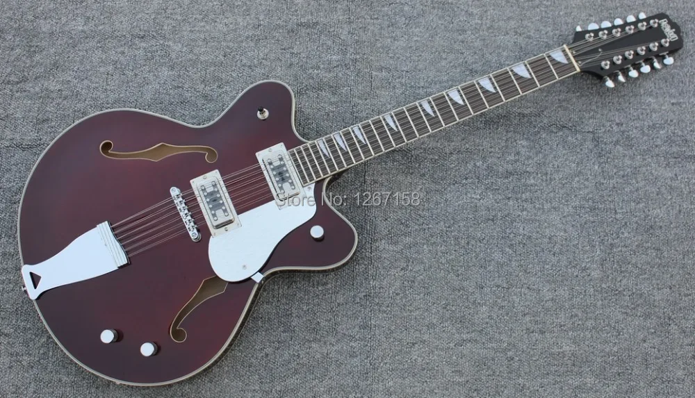 Грот 2017 Новый стиль Высокое качество ручной работы полый корпус 12 string Ewood335 джаз