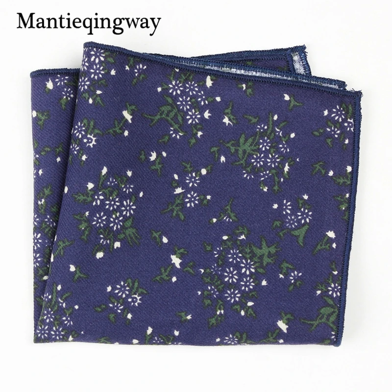 Mantieqingway цветочный хлопок 24*24 см принт мужская одежда аксессуары Карманный платок