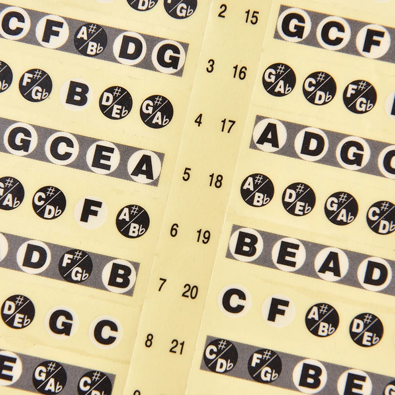 1 шт. 6 этикеток для нот гитар Fret Scale Mark наклейки басов аксессуары электрогитары