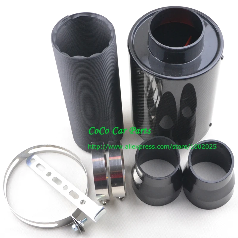 Universal Racing Car Air Filter 3 inch Carbon Fiber Cold Intake kit | Автомобили и мотоциклы