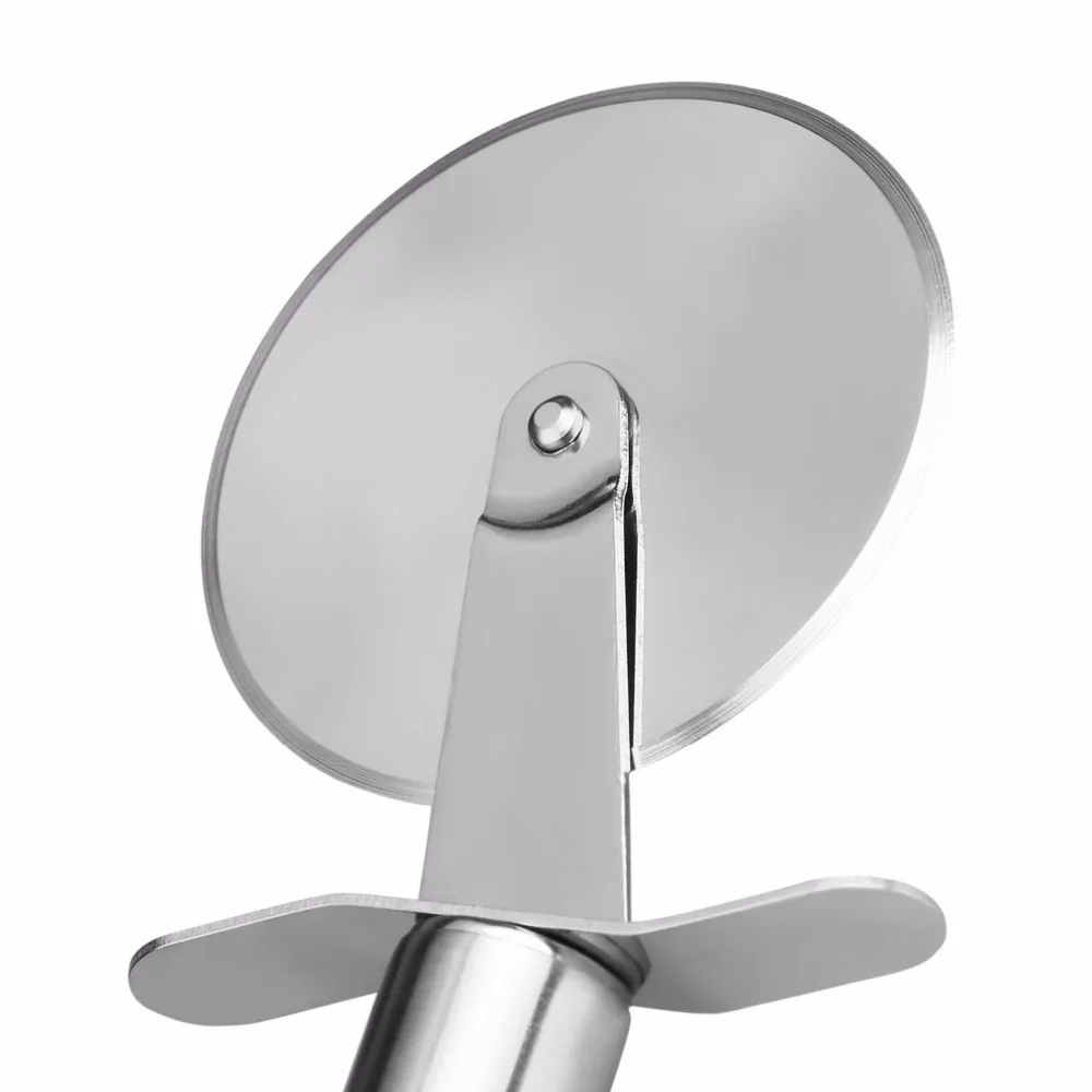 Нож для пиццы из нержавеющей стали Круглый ролик с защитой пальцев кухонные