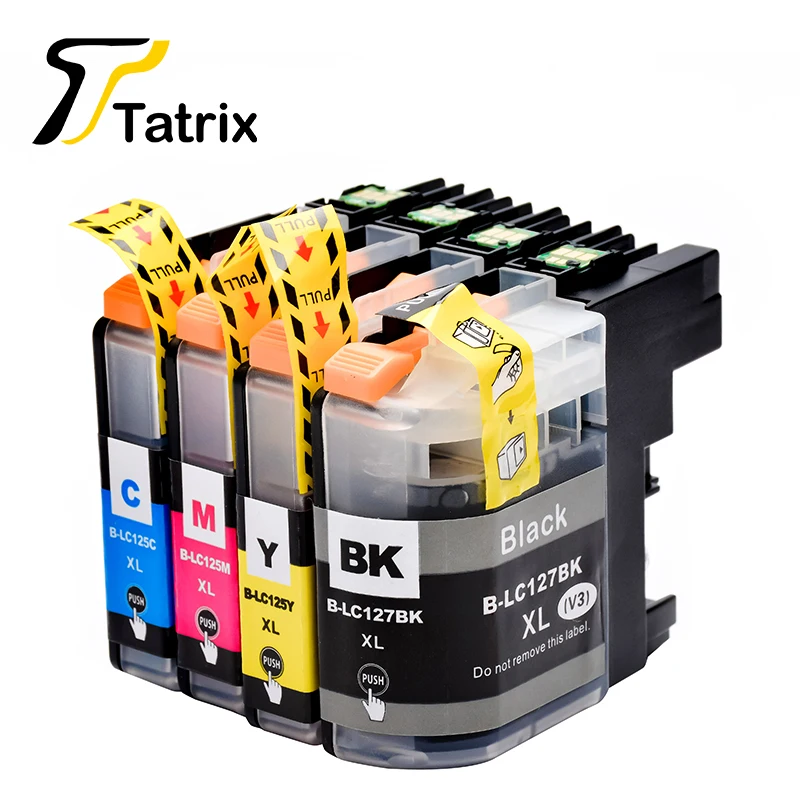 

Чернильный картридж Tatrix для Brother LC127 LC125 для Brother MFC-J4410DW J4510DW J4610DW J4710DW J6520DW J6720DW J6920DW