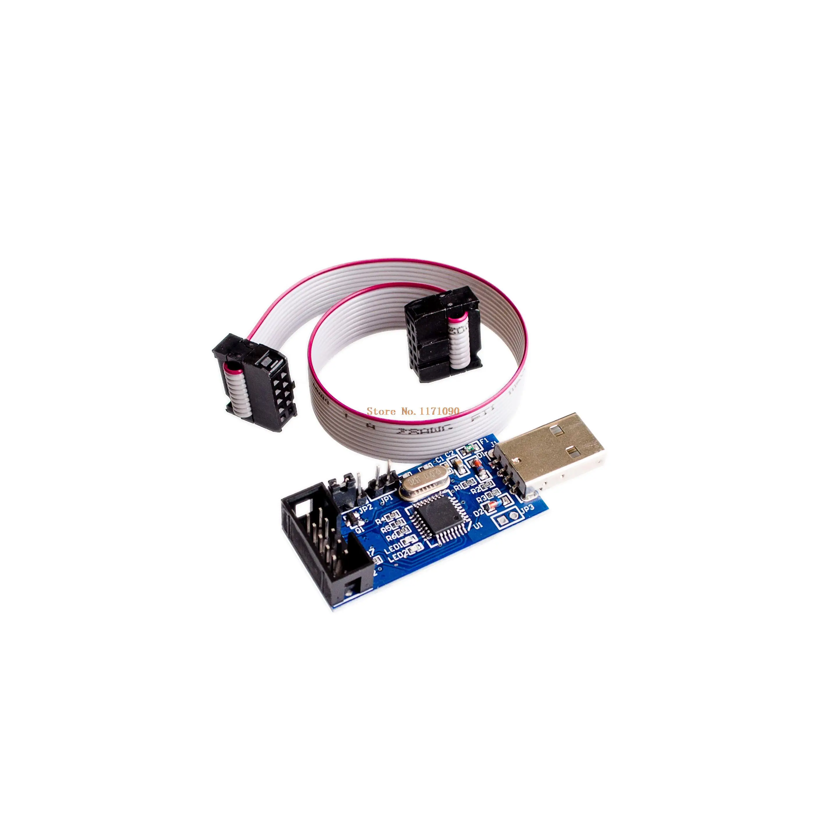 USB программатор ATMEGA8 ATMEGA128 ATtiny/CAN/PWM 10 контактный проводной модуль сделай сам|usb