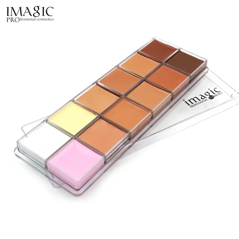 IMAGIC, 12 цветов, крем для лица, консилер, палитра, основа, крем, контур, макияж, Cometic, 12 цветов, консилер, палитра - Цвет: 1