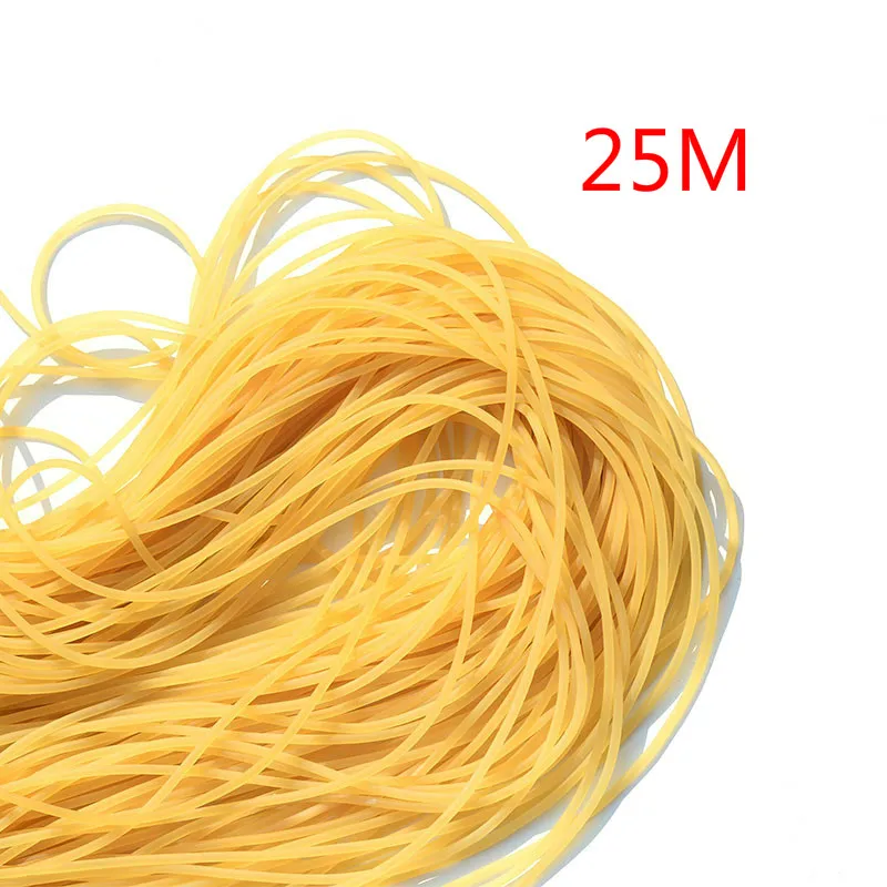 25m Solid Elastic Rubber Fishing Rope Diameter 2mm Tied Reinforcement Group Strapping Fishing Line Rubber Line Catching Fishes