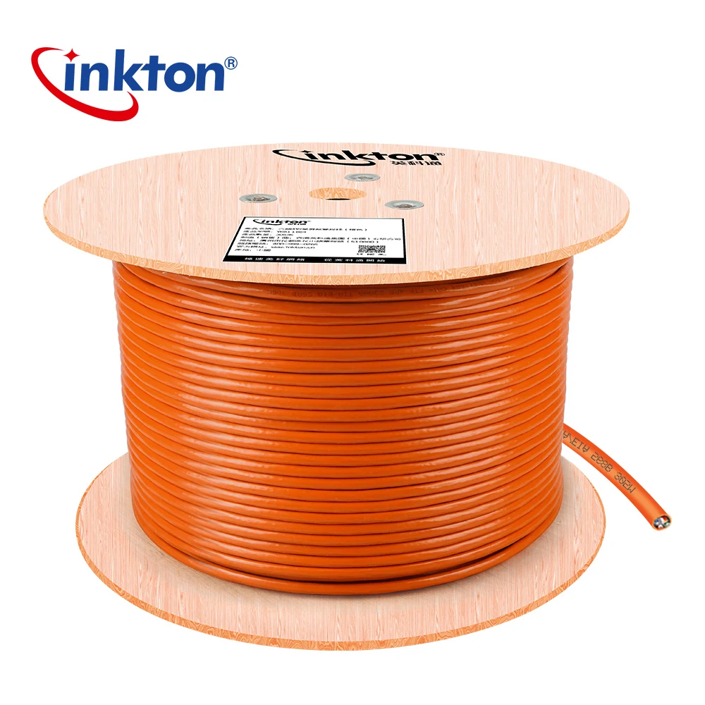 Inkton 1 м/20 м Cat6 Ethernet кабель FTP Gigabit оранжевый сетевой открытый 8 ядер щит 23AWG ядро