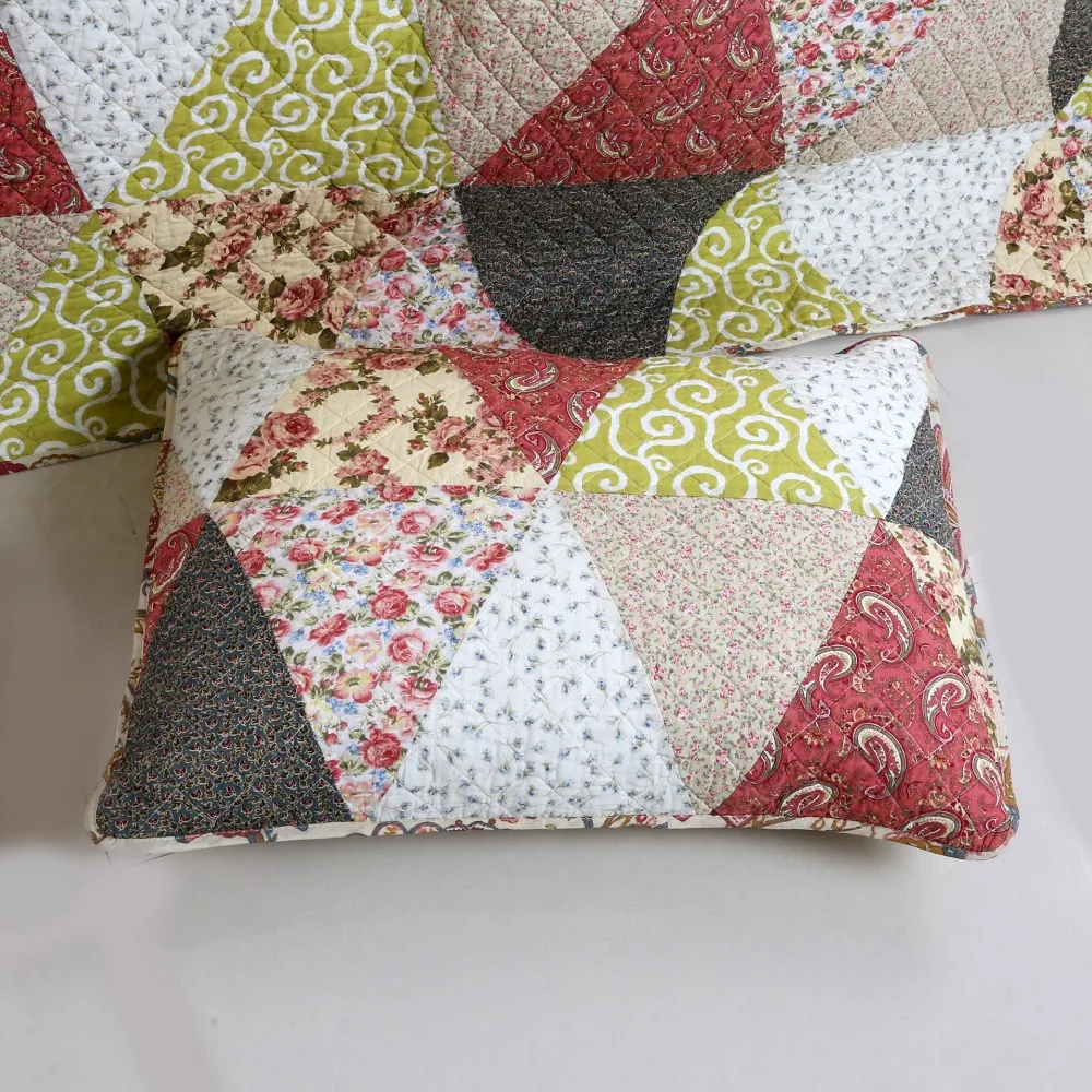 CHAUSUB лоскутное покрывало Стёганое одеяло комплект 3 шт. из стираного хлопка s