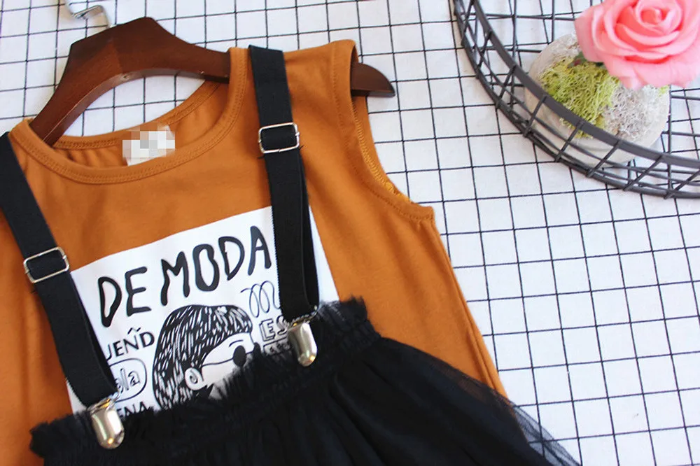 Детские комплекты одежды для девочек 2018 осенне Весенняя футболка с длинными