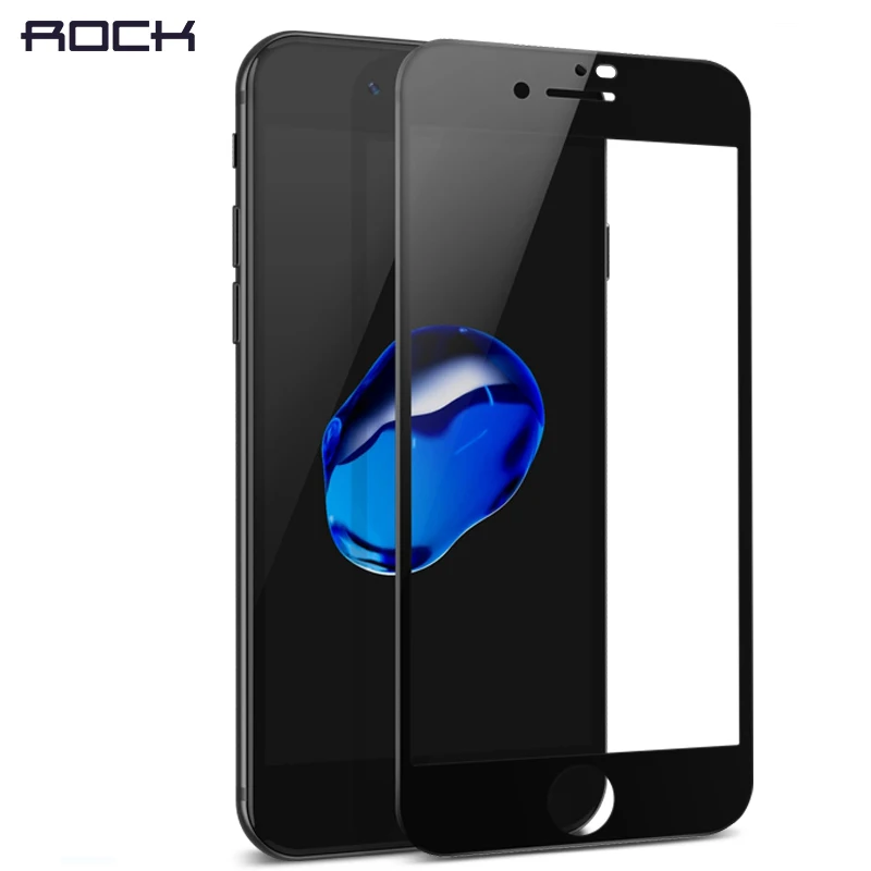 Рок Экран протектор Закаленное Стекло для iphone 8 7 6 6S плюс 0.23 мм мягкий 3D изогнутые